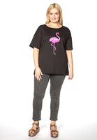 Shirt wide flamingo - black  - #2