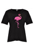 Shirt wide flamingo - black  - #4