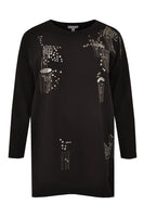 Sweater destroyed beaded - black  - #3