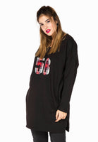 Sweater long 58 - black  - #1