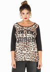 Shirt Queen leopard - black