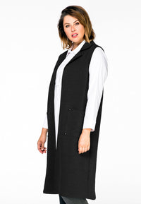 Jacket sleeveless INTERLOCK - black - #1