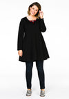 Tunic wide bot bow INTERLOCK - black - #2