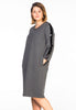 Dress sequin stripe INTERLOCK - grey 