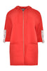 Jacket sweat long zipper - red  - #4