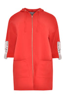 Jacket sweat long zipper - red  - #4