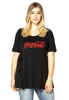 Tunic flare ruffle COCA COLA - black 