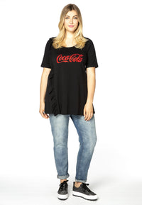 Tunic flare ruffle COCA COLA - black - #2