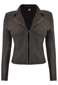 Jacket FAKE SUEDE - black - #4