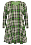 Dress A-line NEON CHECK - black - #4