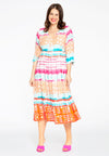 Dress ruffled WAVE - multi