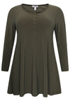 Tunic wide bottom buttoned DOLCE - green - #4