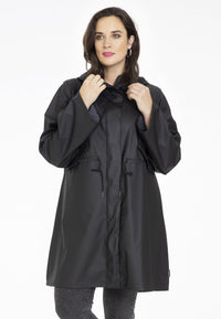 Raincoat with hood - black - #1