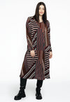 Dress plissé STRIPES - black 