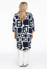 Tunic wide straight ABSTRACT - blue - #3