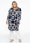 Tunic wide straight ABSTRACT - blue