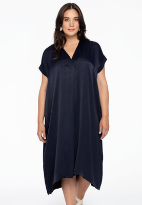 Dress kaftan V-neck - blue - #1