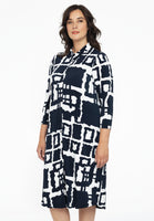 Dress button midi ABSTRACT - blue - #1