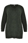 Pullover v-neck teddy - green - #2