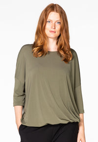 Tunic wide balloon DOLCE - green - #1