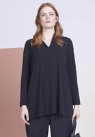 Tunic A-line v-neck DOLCE - black  - #1