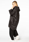 Coat wide hooded - black - #4