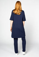 Tunic buttoned side INTERLOCK - blue - #3