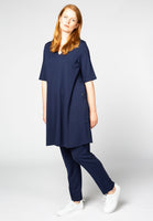 Tunic buttoned side INTERLOCK - blue - #2