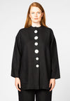 Jacket buttoned LINEN - black 