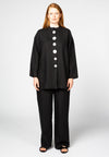 Jacket buttoned LINEN - black - #2