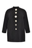 Jacket buttoned LINEN - black  - #4