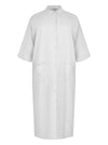 Blouse inserts slits LINEN - white - #4
