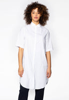 Blouse short sleeve POPLIN - white  - #1