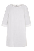 Tunic-blouse A-line LINEN - white  - #1