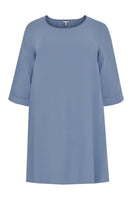 Tunic-blouse A-line LINEN - indigo - #1