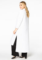 Blouse long slits LINEN - white  - #3