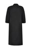 Blouse long slits LINEN - black  - #3