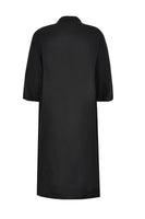 Blouse long slits LINEN - black  - #3