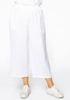 Trousers wide-fit 7/8 LINEN - white