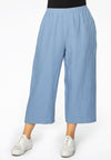 Trousers wide-fit 7/8 LINEN - indigo - #2