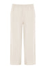 Trousers wide-fit long linen - ecru