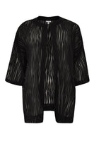 Jacket viscose stripe - black  - #4