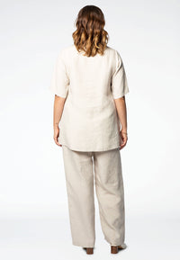 Tunic flare LINEN - ecru - #3