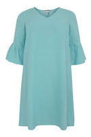 Dress frill sl. LINEN - blue - #4