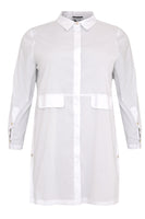 Shirt slits COTTON STRETCH - white  - #1