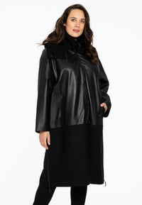 Jacket WOOL / LEATHER - black - #1