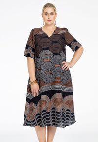 Dress A-line MOCHA - brown - #1