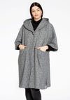 Poncho HERRINGBONE - grey