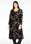 Dress with pleats GRACE - black