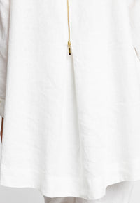 Blouse zipper LINEN - white - #4